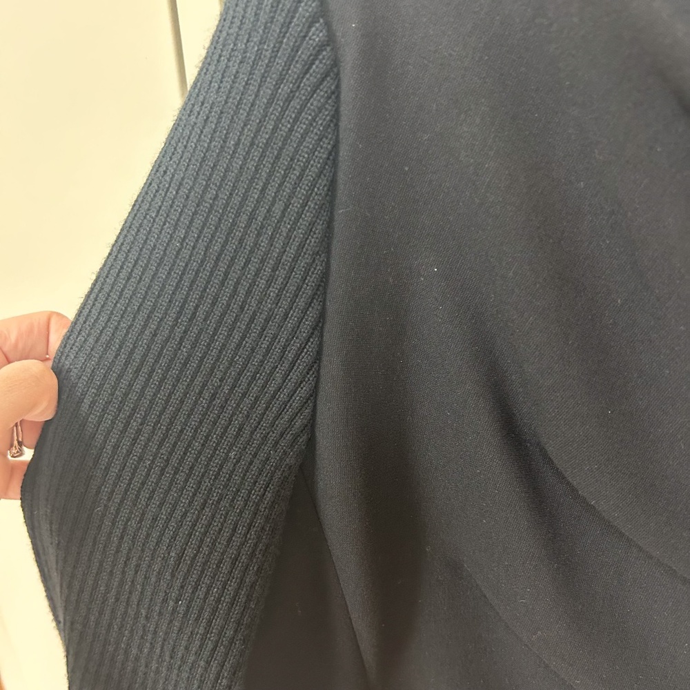 LAFAYETTE 148 Women Black Extrafine Wool Sweater sleeves jacket blazer - sz L - Picture 4 of 14
